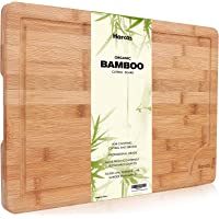 Tabla de Cortar De Bambú Orgánico Superior De Harcas. Tabla de Cortar Extra Grande 44.5cm X 30cm X 2cm. Lo Mejor Para…